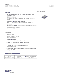 S1A0903X01-R0B0 datasheet: AM/FM Tuner + MPX + PLL S1A0903X01-R0B0