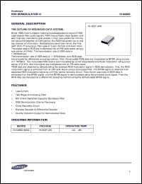 S1A0905-S0B0 datasheet: RDS Demodulator IC S1A0905-S0B0