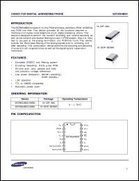 KS8808AD datasheet: PLL frequency synthesizer for pager KS8808AD