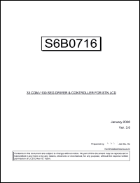 S6B0716X01-C0C8 datasheet: 33com/100seg driver & controller for STN LCD S6B0716X01-C0C8