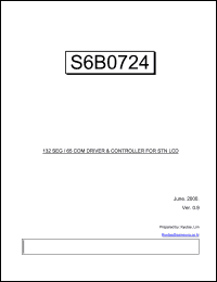 S6B0724 datasheet: 132seg/65com driver & controller for STN LCD S6B0724