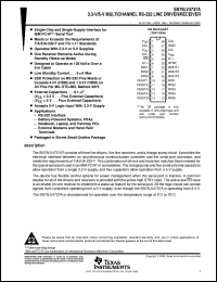 SN75LV4737ADBR datasheet:  3.3-V/5-V MULTICHANNEL RS-232 LINE DRIVER/RECEIVER SN75LV4737ADBR