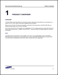 KS57C2916 datasheet: Single-chip CMOS microcontroller. 256 x 4-bit RAM, 16,384 x 8-bit ROM. KS57C2916