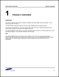 KS57P21408 datasheet: SAM47 core-based 4-bit single-chip CMOS microcontroller. OTP version, 8 Kbyte EPROM KS57P21408