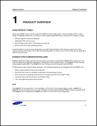 KS57P5532 datasheet: Single-chip CMOS microcontroller. OTP version. KS57P5532