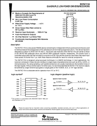 SN75C1154DWR datasheet:  QUADRUPLE LOW-POWER DRIVERS/RECEIVERS SN75C1154DWR