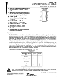 SN75ALS197DR datasheet:  QUADRUPLE DIFFERENTIAL LINE RECEIVER SN75ALS197DR