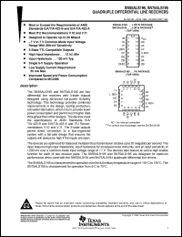 SN75ALS195N datasheet:  QUADRUPLE DIFFERENTIAL LINE RECEIVER SN75ALS195N