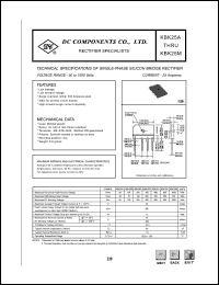 KBK25J datasheet: 25A single-phase silicon bridge rectifier KBK25J