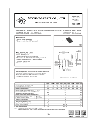 KBH4J datasheet: 4.0A single-phase silicon bridge rectifier KBH4J