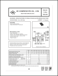 KBJ4B datasheet: 4.0A single-phase silicon bridge rectifier KBJ4B