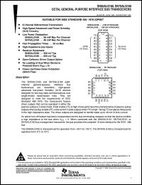 SN75ALS160DW datasheet:  OCTAL GENERAL-PURPOSE INTERFACE BUS TRANSCEIVER SN75ALS160DW