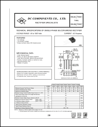 RS801 datasheet: 8.0 mA single-phase silicon bridge rectifier RS801