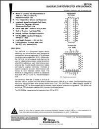 SN75186DWR datasheet:  QUADRUPLE DRIVER/RECEIVER WITH LOOPBACK SN75186DWR