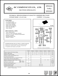 SR5050 datasheet: 50 mA schottky barrier rectifier SR5050