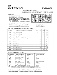 EMA407A datasheet: 20-32 GHz sub-harmonically pumped mixer EMA407A