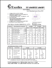 EFA060BV datasheet: 8-12V low distortion GaAs power FET EFA060BV