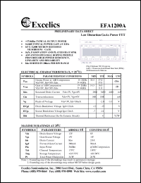 EFA1200A datasheet: 8-12V low distortion GaAs power FET EFA1200A