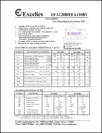 EFA120BV datasheet: 8-12V low distortion GaAs power FET EFA120BV