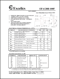 EFA120B-100F datasheet: 8-12V low distortion GaAs power FET EFA120B-100F