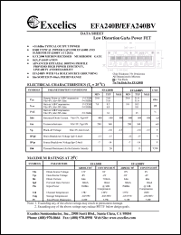 EFA240B datasheet: 8-12V low distortion GaAs power FET EFA240B