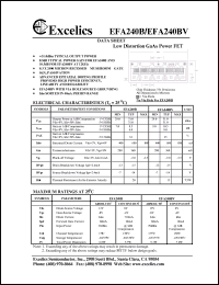 EFA240BV datasheet: 8-12V low distortion GaAs power FET EFA240BV