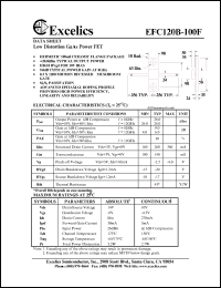 EFC120B-100F datasheet: 10-14V low distortion GaAs power FET EFC120B-100F