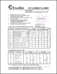 EPA120B datasheet: 8-12V high efficiency heterojunction power FET EPA120B