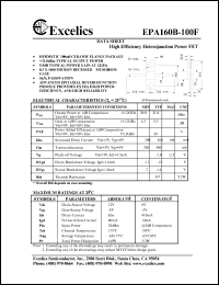 EPA160B-100F datasheet: 8-12V high efficiency heterojunction power FET EPA160B-100F