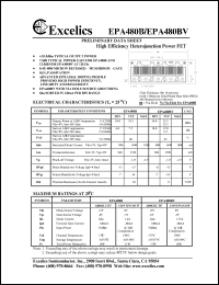 EPA480BV datasheet: 8-12V high efficiency heterojunction power FET EPA480BV