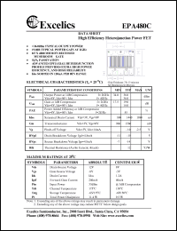 EPA480C datasheet: 8-12V high efficiency heterojunction power FET EPA480C