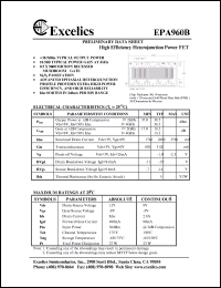 EPA960B datasheet: 8-12V high efficiency heterojunction power FET EPA960B