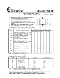 EIA1011-4P datasheet: 10.7-11.7GHz, 4W internally matched power FET EIA1011-4P
