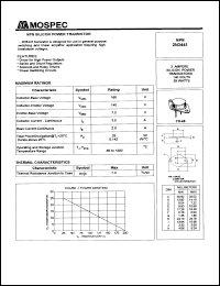 2N3441 datasheet: NPN silicon power transistor 2N3441