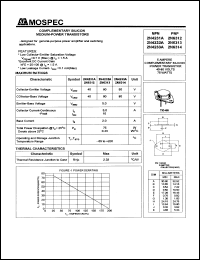 2N4233A datasheet: Complementary silicon medium-power transistor 2N4233A
