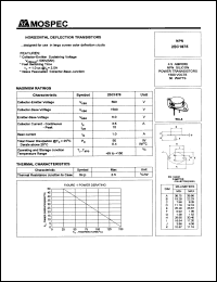 2SC1875 datasheet: 4,5Ampere horizontal deflection transistor 2SC1875