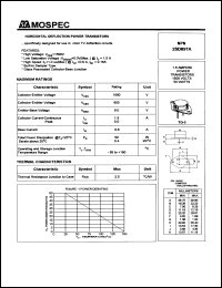 2SD897A datasheet: 1.5Ampere horizontal deflection power transistor 2SD897A