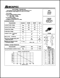 BU407 datasheet: 7Ampere NPN power transistor BU407