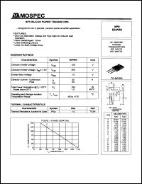 BUW50 datasheet: 25Ampere NPN silicon power transistor BUW50