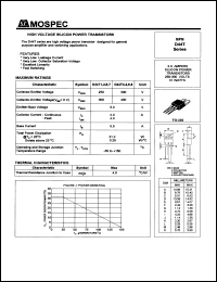 D44T1 datasheet: 250V 2Ampere high voltage silicon power transistor D44T1