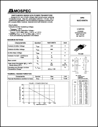 MJE13007A datasheet: 400V  switchmode series NPN power transistor MJE13007A