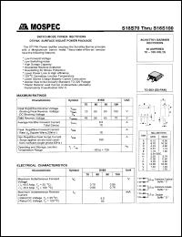 S16S100 datasheet: 100V switchmode power rectifier S16S100