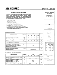 SR3100 datasheet: 100V  schottky barrier rectifier SR3100