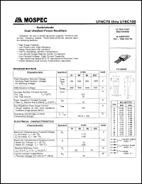 U16C90 datasheet: 900V switchmode dual ultrafast power rectifier U16C90