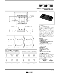 CM15TF-12H datasheet: 15 Amp IGBT module for high power switching use insulated type CM15TF-12H