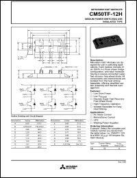 CM50TF-12H datasheet: 50 Amp IGBT module for high power switching use insulated type CM50TF-12H
