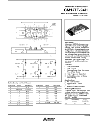 CM15TF-24H datasheet: 15 Amp IGBT module for high power switching use insulated type CM15TF-24H