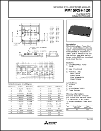 PM15RSH120 datasheet: 15 Amp intelligent power module for flat-base type insulated package PM15RSH120