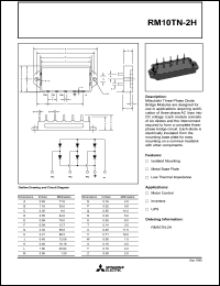 RM10TN-2H datasheet: Three- phase diode bridge module RM10TN-2H