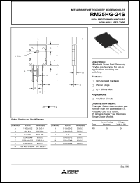 RM25HG-24S datasheet: 25 Amp fast recovery diode module for high switching use, non-insulated type RM25HG-24S